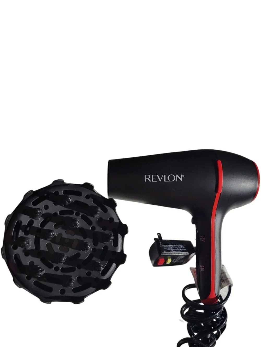 Revlon Smoothstay Coconut Oil-Infused Ceramic Hair Dryer with Diffuser